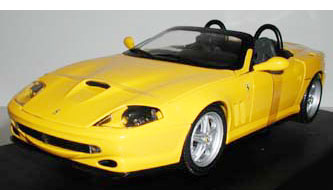 Ferrari 550 Barchetta Pininfarina - Yellow (Hot Wheels) 1/18