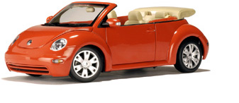 2004 Volkswagen New Beetle Cabrio - Sundown Orange (AUTOart) 1/18
