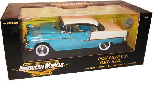 1955 Chevrolet Bel Air - Turquoise (Ertl American Muscle) 1/18