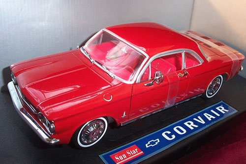 1963 Chevy Corvair Monza Coupe - Red (SunStar) 1/18