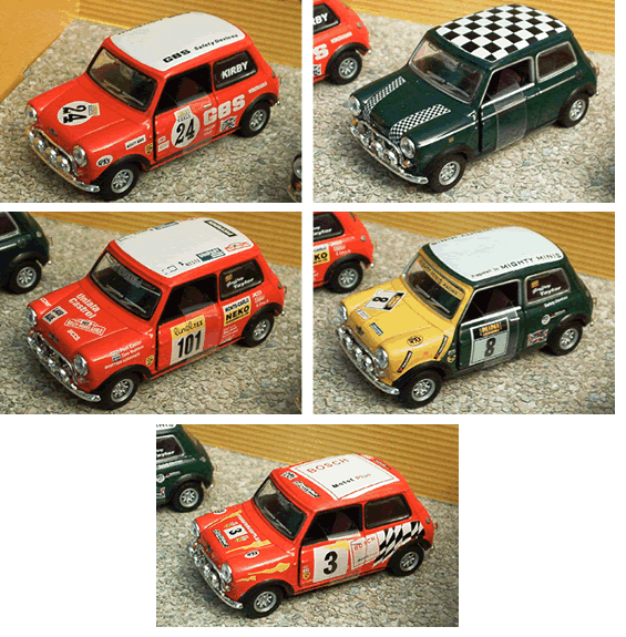 Mini-Cooper Rally Race Cars (Cararama) 1/43