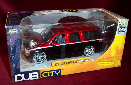 Chevy Suburban - Red w/ Black (DUB City) 1/24