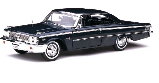 1963 Ford Galaxie 500 Hardtop - Caspian Blue (Sun Star) 1/18
