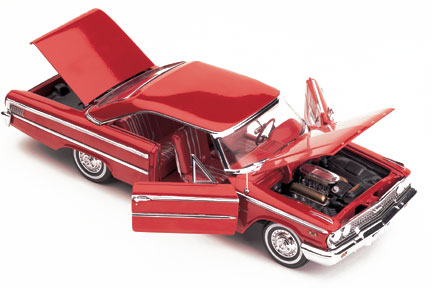 1963 Ford Galaxie 500 Hard Top - Red (Sun Star) 1/18