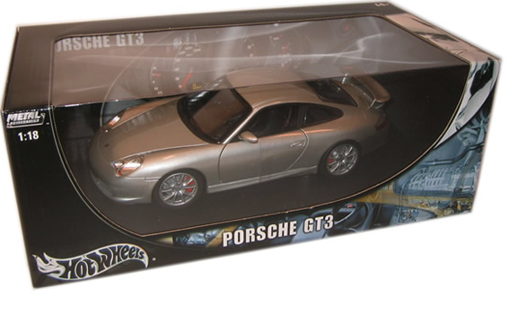 Porsche GT3 Coupe - Silver (Hot Wheels) 1/18