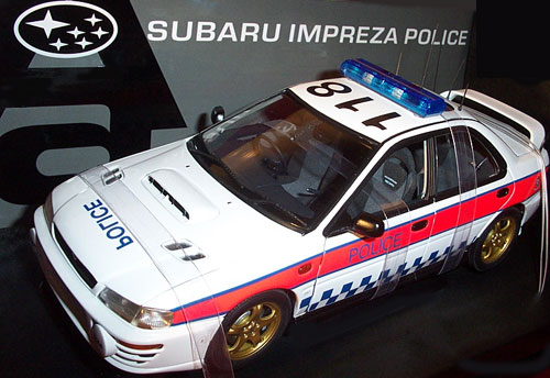 2001 Subaru Impreza Police Car - UK (AUTOart) 1/18