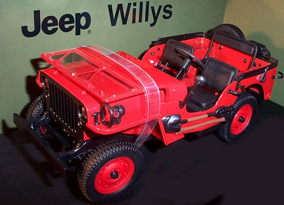 Willys Jeep - Red (Gate) 1/18