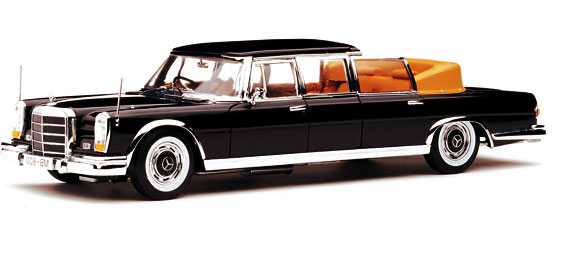 1966 Mercedes-Benz 600 Landaulet Limousine - Black (Sun Star) 1/18