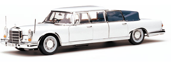 1966 Mercedes-Benz 600 Landaulet Limousine - White (Sun Star) 1/18