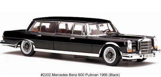 1966 Mercedes Benz 600 Pullman Limousine - Black (SunStar) 1/18