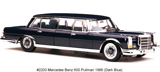 1966 Mercedes Benz 600 Pullman Limousine - Dark Blue (SunStar) 1/18