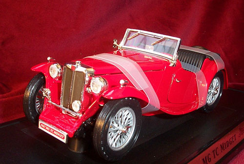 1947 MG TC Midget - Red (YatMing) 1/18