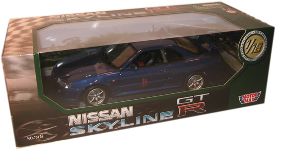Nissan Skyline GT-R - Blue (MotorMax) 1/18