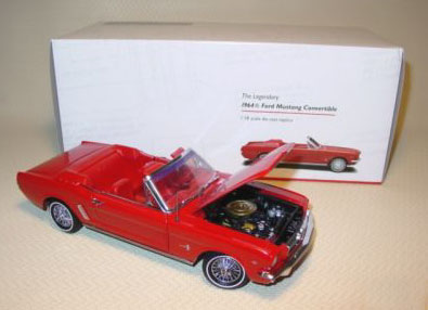 1964-1/2 Ford Mustang Convertible - Rangoon Red (Ertl Precision 100) 1/18