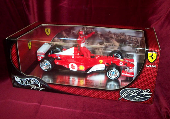 1994 - 2002 World Champion - Limited Edition Ferrari Michael Schumacher (Hot Wheels) 1/18