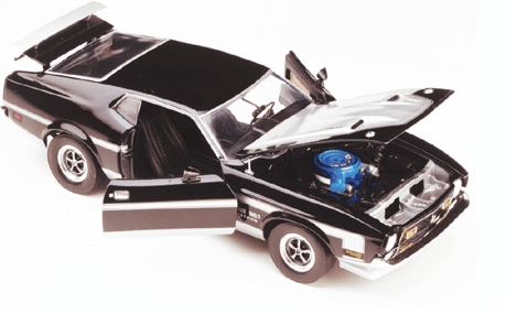 1971 Mustang Mach I Boss 351 - Black (Sun Star) 1/18