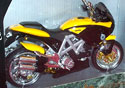 Bimota Mantra Motorcycle - Black/Yellow (NewRay) 1/12