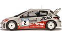 2002 Peugeot 206 WRC #2 Marcus Gronholm Winner (AUTOart) 1/18