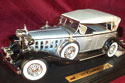 1932 Cadillac Sport Phaeton - Black & Silver (Anson) 1/18