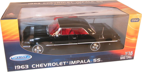 1963 Chevy Impala Coupe - Black (Welly) 1/18