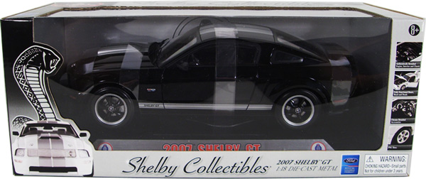 2007 Shelby Mustang GT500 - Black w/ Silver (Shelby Collectibles) 1/18