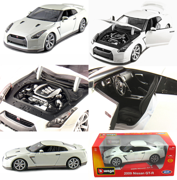 Nissan GT-R - White (BBurago) 1/18 diecast car scale model