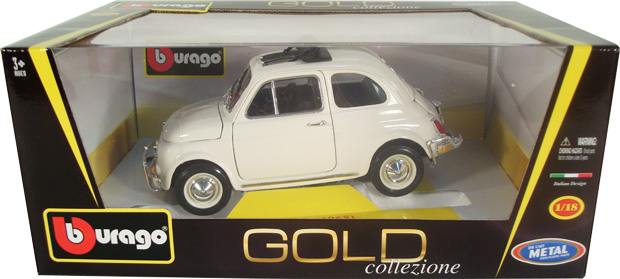 1968 Fiat 500 L w/ Sunroof (Bburago) 1/18