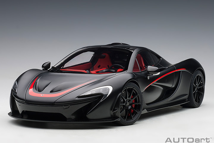 McLaren P1 - Matt Black w/ Red Accents (AUTOart) 1/12