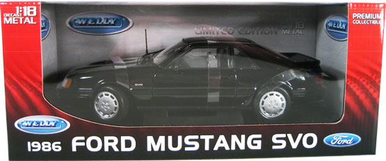 1986 Ford Mustang SVO - Black (Welly) 1/18