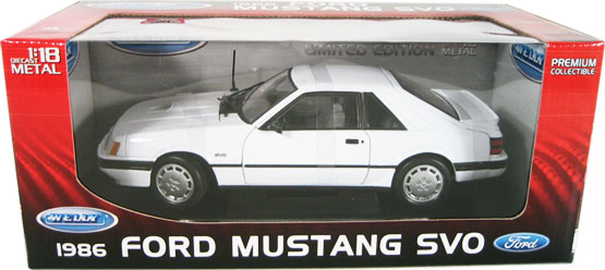 1986 Ford Mustang SVO - White (Welly) 1/18