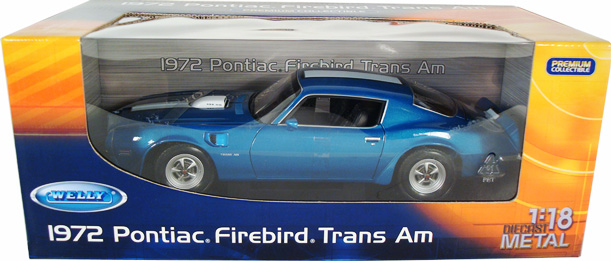 1972 Pontiac Firebird Trans Am - Blue (Welly) 1/18