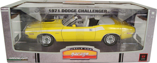 1971 Dodge Challenger Convertible - Top Banana Yellow (Greenlight) 1/18