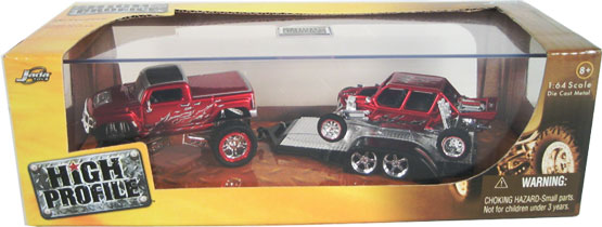 2003 Hummer H3T & Sandrail Trailer Set (High Profile) 1/64