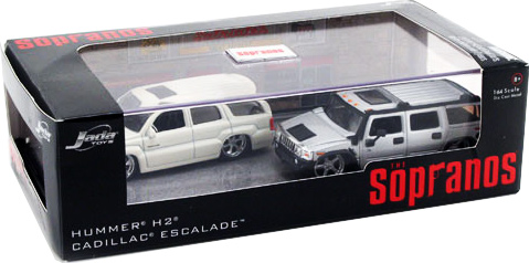 Cadillac Escalade and Hummer H2 "The Sopranos" Diorama (Jada Toys) 1/64