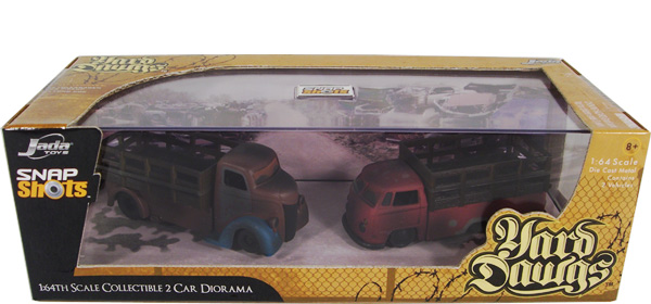 1947 Ford COE & 1963 VW Stake Truck Diorama (Jada Toys Snap Shots) 1/64