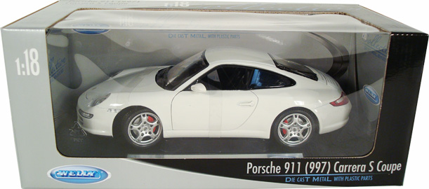 Porsche 911 (997) Carrera S Coupe - White (Welly) 1/18