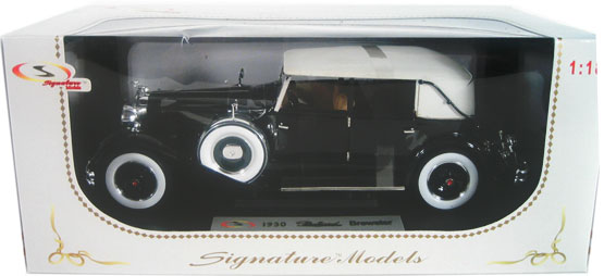 1930 Packard Brewster - Black w/ Tan Top (Signature) 1/18