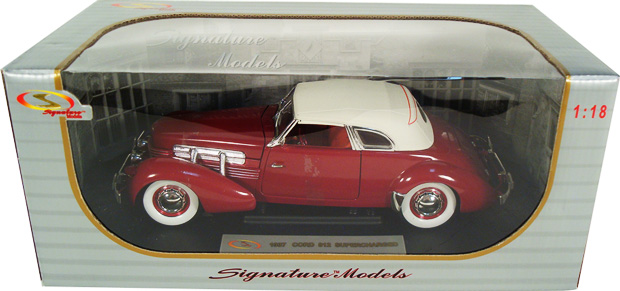 1937 Cord 812 Supercharged - Burgundy (Signature) 1/18