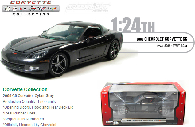 2009 Corvette C6 - Cyber Gray (Greenlight) 1/24
