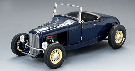 1929 Ford Model 'A' Roadster Street Racer - Washington Blue (Highway 61) 1/18
