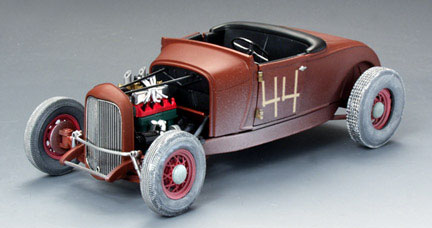 1929 Ford Model 'A' Roadster Dry Lakes Racer - Red Oxide Primer #44 (Highway 61) 1/18