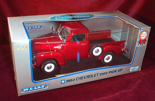 1953 Chevy 3100 Pickup Truck - Red (Welly) 1/18