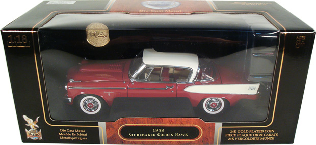 1958 Studebaker Golden Hawk - Claret Red (Yat Ming) 1/18