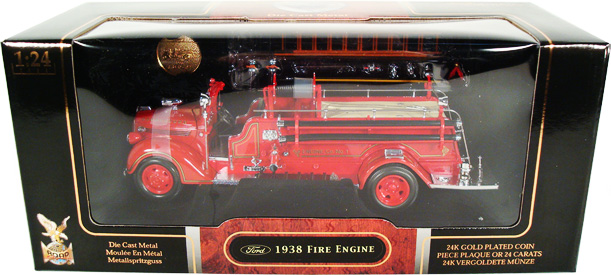 1938 Ford Fire Engine and Real Wooden Ladder (YatMing) 1/24