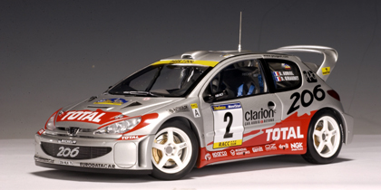 2001 Peugeot 206 WRC #2 - Rally Catalunya (AUTOart) 1/18