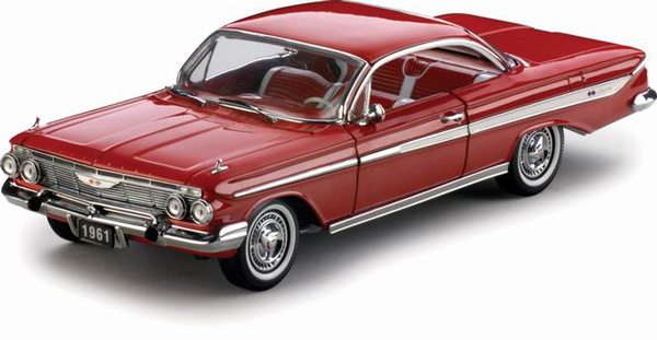 1961 Chevy Impala SS409 Sport Coupe - Roman Red (Sun Star) 1/18