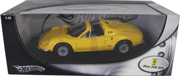 Ferrari Dino 246 GTS - Yellow (Hot Wheels) 1/18