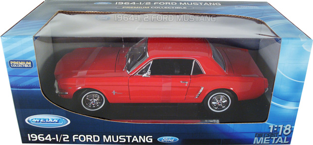 1964-1/2 Ford Mustang Coupe - Red (Welly) 1/18