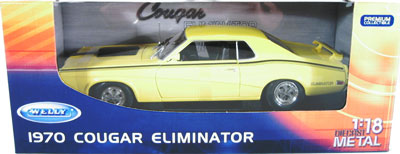 1970 Mercury Cougar Eliminator 428 - Yellow (Welly) 1/18