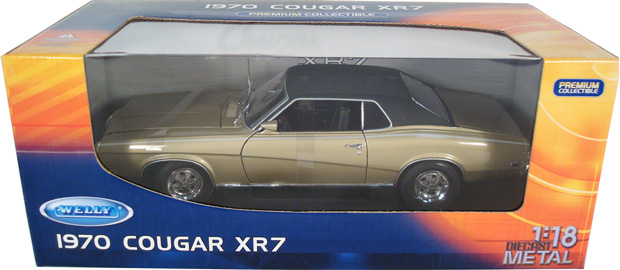 1970 Mercury Cougar XR7 - Gold (Welly) 1/18